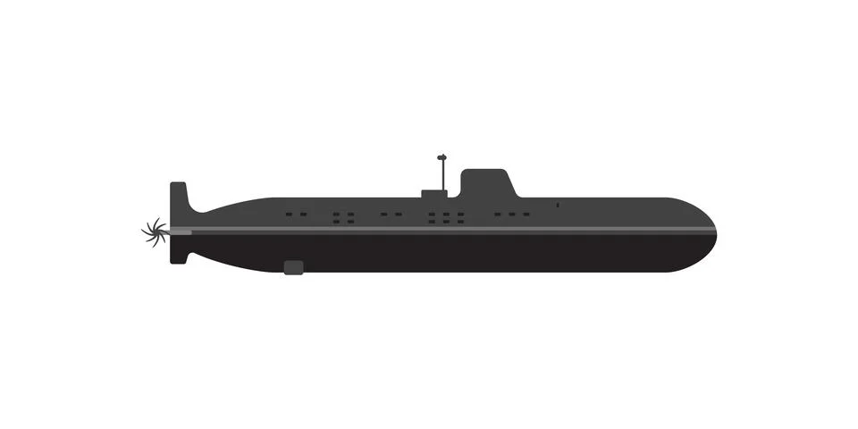 Vector Illustration of a Submarine Иллюстрация