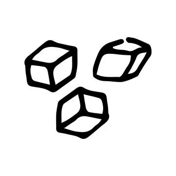 Vector illustration of sugar cubes. Stock Illustration