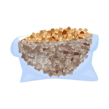 Vector illustration of sugarcane and cane symbol. Set of sugarcane and field Illustrazione stock