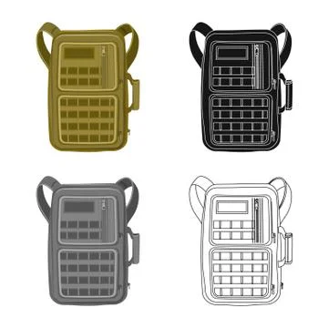 Vector illustration of suitcase and baggage sign. Collection of suitcase and Stock Illustration