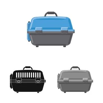 Vector illustration of suitcase and baggage symbol. Set of suitcase and journey Stock Illustration