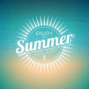 Vector illustration on a summer holiday theme. EPS 10 design. Stock Illustration