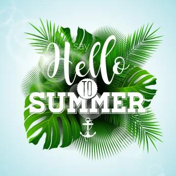 Vector illustration on a summer holiday theme Stock Illustration