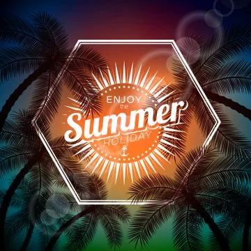 Vector illustration on a summer holiday theme Stock Illustration