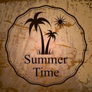 Vector illustration of summer holidays logo Stock Illustration