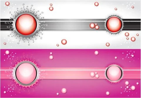 Vector illustration with sun banners Stock Illustration