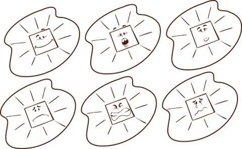 Vector illustration of a sun countenance Stock Illustration