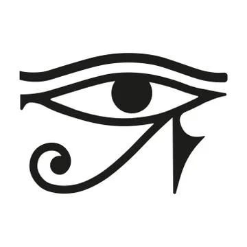 Vector illustration of sun Eye of Horus. Isolated. Illustrazione stock