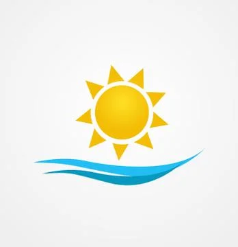 Vector illustration of sunrise sun Illustrazione stock
