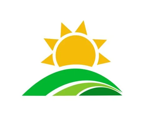 Vector illustration of sunrise sun Stock Illustration