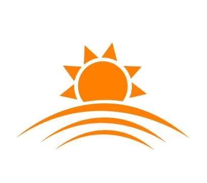 Vector illustration of sunrise sun Stock Illustration