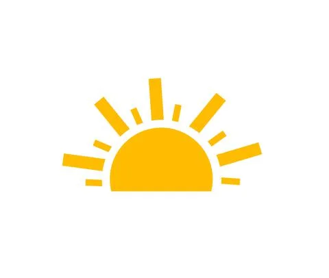 Vector illustration of sunrise sun Stock Illustration