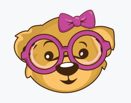 Vector illustration sweety bear head logo design Stock Illustration
