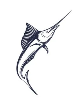 Vector Illustration of the Swordfish. 스톡 일러스트