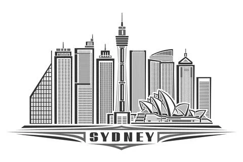 Vector illustration of Sydney Stock Illustration