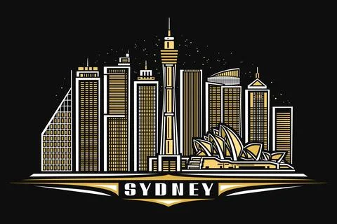 Vector illustration of Sydney Stock Illustration