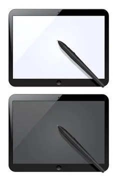 Vector illustration of tablet computer Stock Illustration