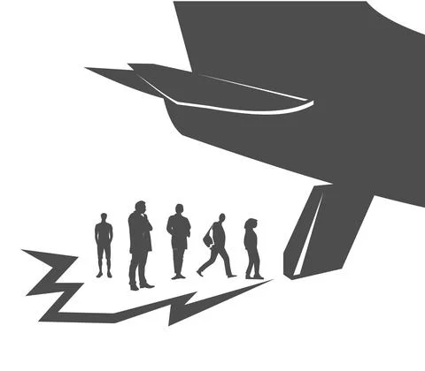 Vector illustration of the tail of a passenger plane Stock Illustration