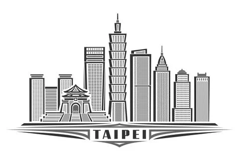Vector illustration of Taipei Stock Illustration