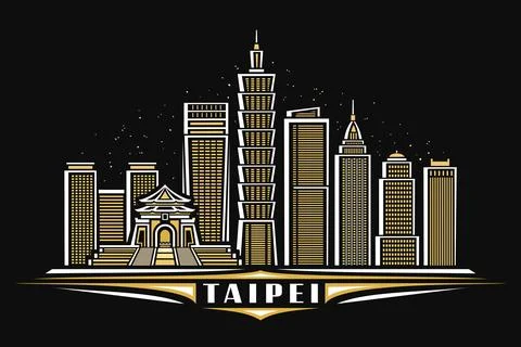 Vector illustration of Taipei Stock Illustration