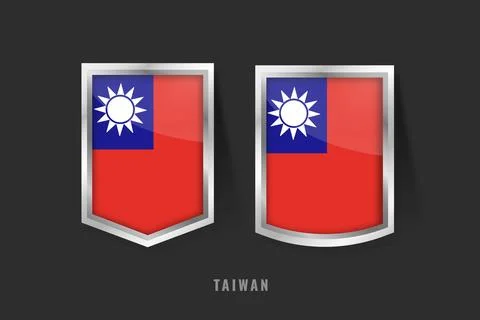 Vector Illustration of TAIWAN Label Logo. TAIWAN Badge Sign TAIWAN With Fla.. Stock Illustration