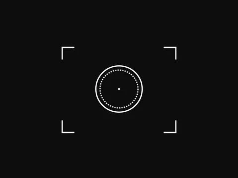 Vector illustration target aim, focus icon, camera frame or photo viewfinder Stock-Illustration