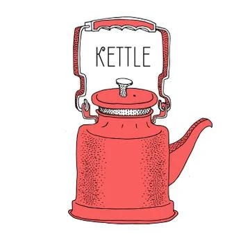 Vector illustration tea kettle Stock Illustration