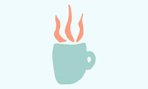Vector illustration of tea or coffee cup Stock Illustration