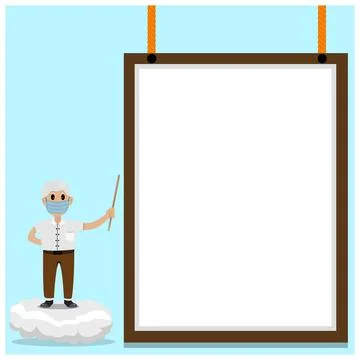 Vector Illustration Of Teacher Presentation on Blank Board Stock Illustration
