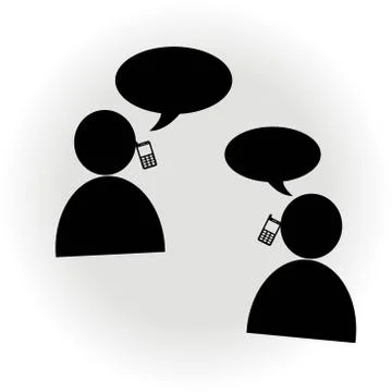 Vector illustration of a telephone communication Illustrazione stock