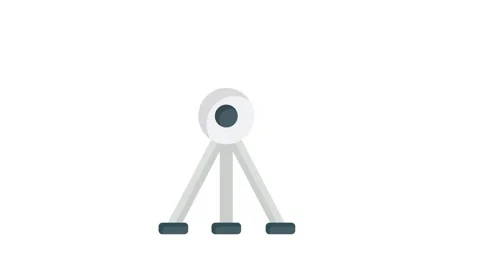 Vector illustration of a telescope icon, featuring a sleek design with a po.. Stock Footage 332457865