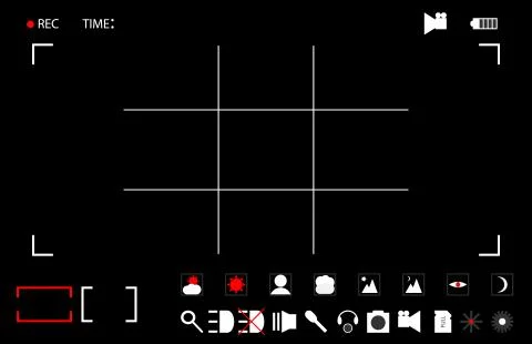 Vector illustration. Template for footage. Camera viewfinder 스톡 일러스트