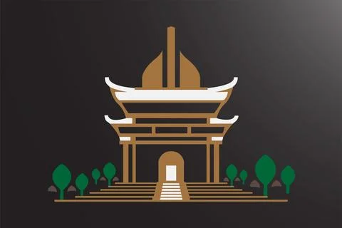 Vector illustration of a temple Stock Illustration