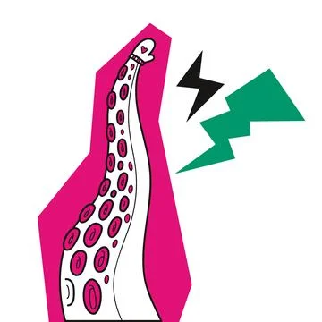 Vector illustration with tentacle. Stock Illustration