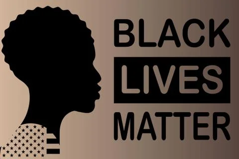 Vector illustration with the text "Black Lives Matter".  Stock Illustration