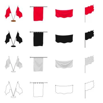 Vector illustration of texture and presentation sign. Collection of texture and Stock Illustration