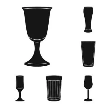 Vector illustration of texture and volume logo. Set of texture and container Illustrazione stock