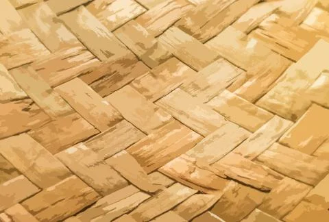 Vector illustration the texture of the weaved straw Illustrazione stock