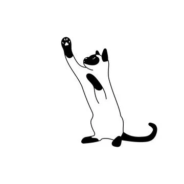 Vector illustration of a Thai kitten playing Stock Illustration