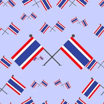 Vector Illustration of Thailand Pattern Flags Stock Illustration