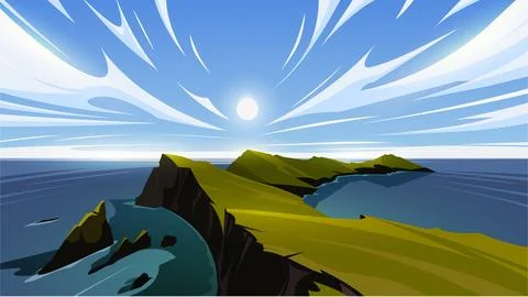 Vector illustration on the theme of Climbing, Trekking, Hiking, Stock Illustration