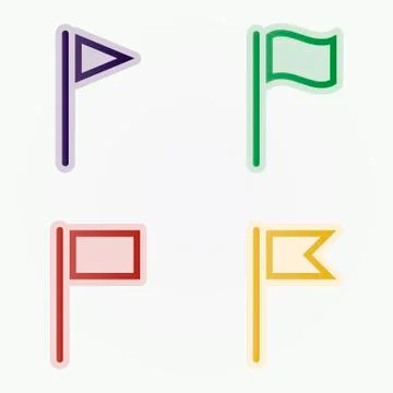 Vector illustration on a theme flag, color Stock Illustration