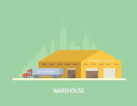 Vector illustration on the theme of Logistics Stock Illustration