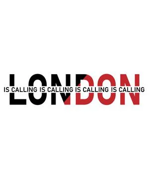 Vector illustration on the theme of London. Typography, t-shirt graphics, poster Stock Illustration