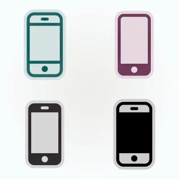 Vector illustration on a theme Phone, smartphone Illustrazione stock