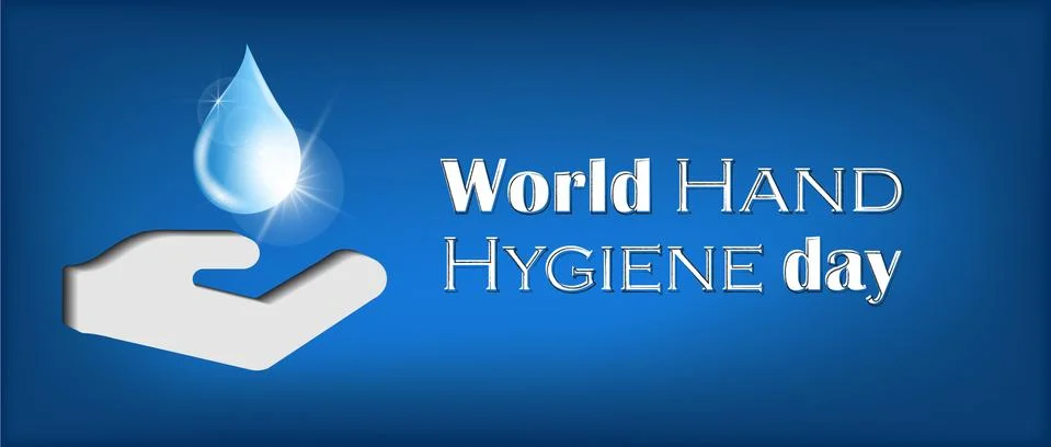 Vector illustration on the theme of World Hand Hygiene day 스톡 일러스트