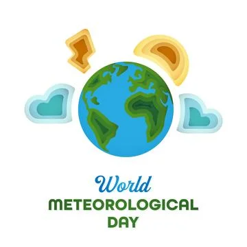 Vector Illustration on the theme World Meteorological Day Stock Illustration