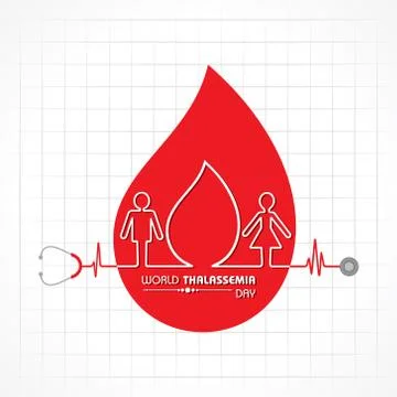 Vector illustration on the theme of world Thalassemia day - 8th May Illustrazione stock