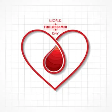 Vector illustration on the theme of world Thalassemia day - 8th May Illustrazione stock