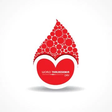 Vector illustration on the theme of world Thalassemia day - 8th May Illustrazione stock
